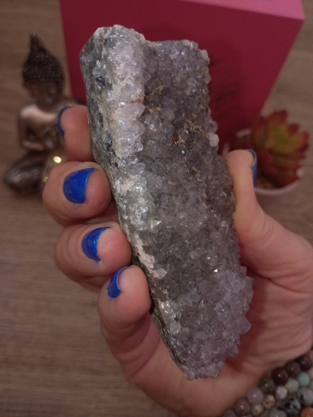 Black Amethyst Crystal Cluster From Brazil - Picture 4 of 10